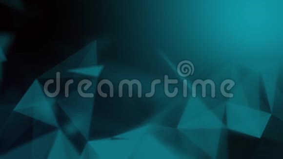 在明亮的蓝色背景上抽象连接的三角形技术概念视频的预览图