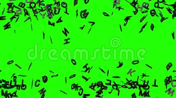 绿色铬键上的黑色字母视频的预览图