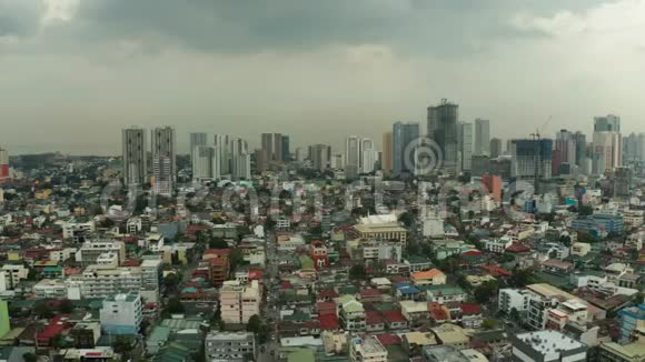 马尼拉菲律宾首都鸟瞰图视频的预览图