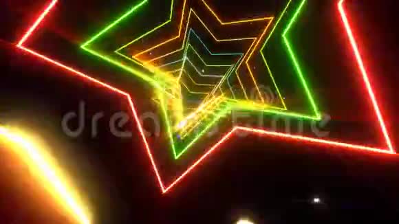 VJ循环发光迪斯科隧道视频的预览图