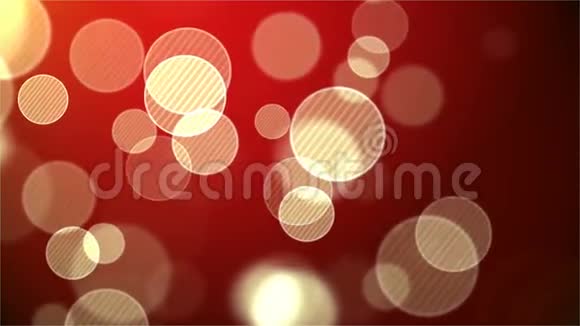红色抽象背景与bokeh循环动画文本的中心位置视频的预览图