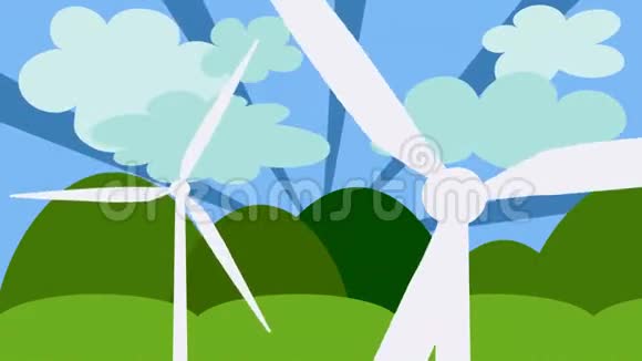 风力涡轮机农场II视频的预览图