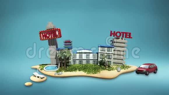 假日酒店图标赌场游泳城市旅行视频的预览图