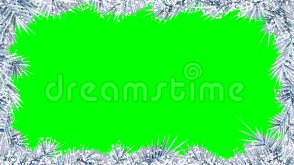 从闪闪发光的闪耀的冰冻图案和绿色的屏幕后面视频的预览图