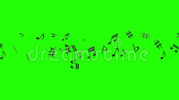 绿色关键字黑音乐笔记视频的预览图
