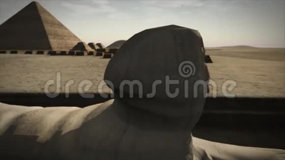 埃及Giza平台的狮身人面像动画视频的预览图