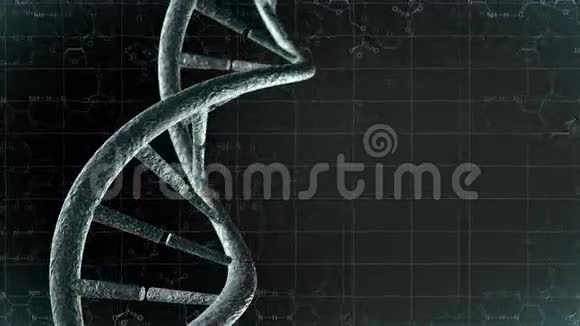 具有科学背景的遗传DNA动画可循环4K视频的预览图