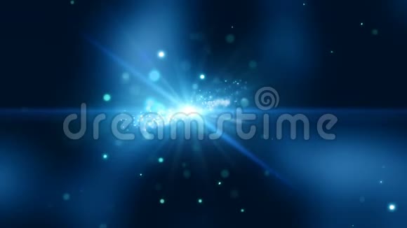 蓝色尘埃粒子爆炸明亮之星视频的预览图
