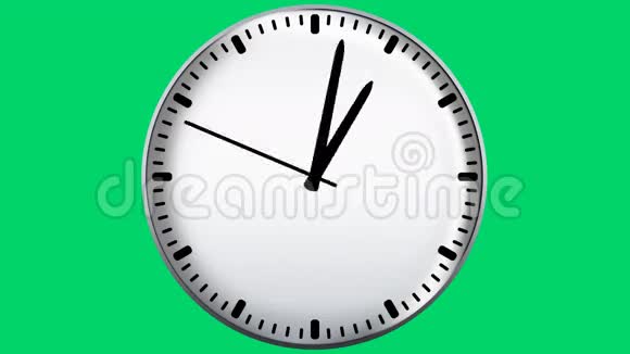 绿色背景上的时钟视频的预览图