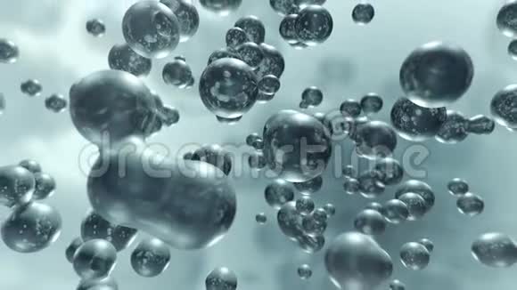 生长的液体分子气泡4K视频的预览图