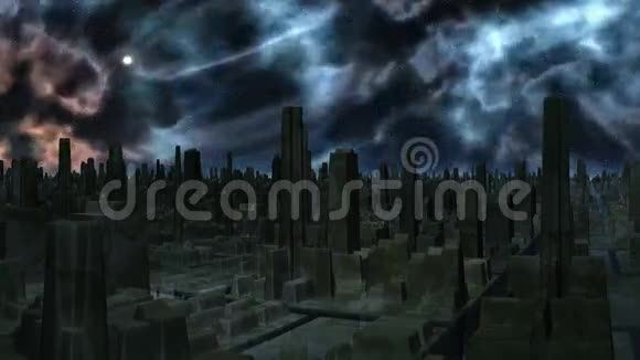 太空风暴席卷外星人之城视频的预览图