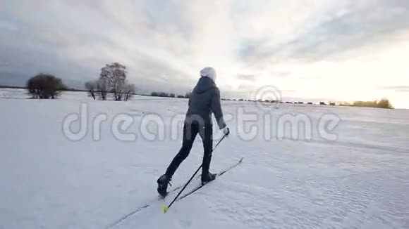 野外越野滑雪视频的预览图