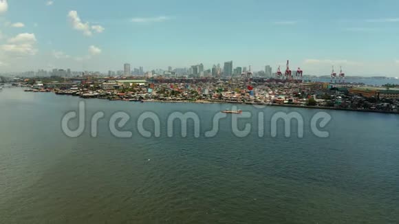 马尼拉菲律宾首都鸟瞰图视频的预览图