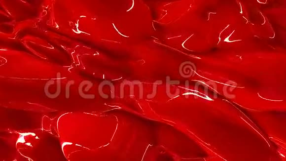 红色塑料油漆流体循环背景视频的预览图