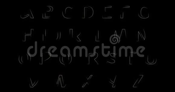 老式黄金金属字母文字文字系列黑色背景上的符号黄金豪华字母的概念视频的预览图