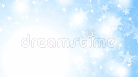 蓝色闪闪发光的星星动画背景视频的预览图