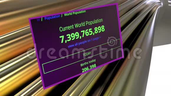 世界人口统计概念视频的预览图