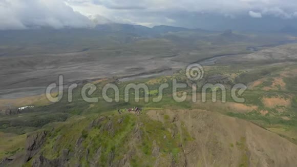 冰岛景观空中景观视频的预览图