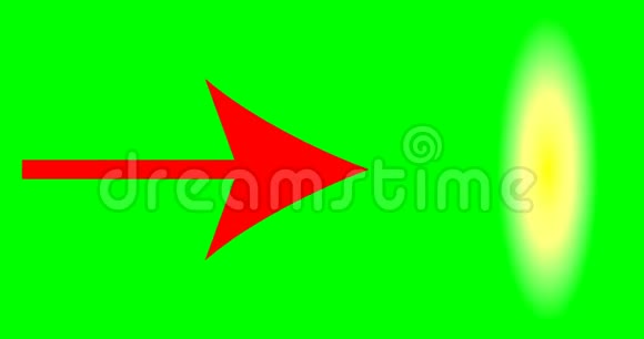 绿色背景上的红色箭头指针视频的预览图