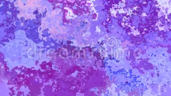 动画闪烁彩色背景无缝循环视频水彩花效果彩色薰衣草紫色视频的预览图