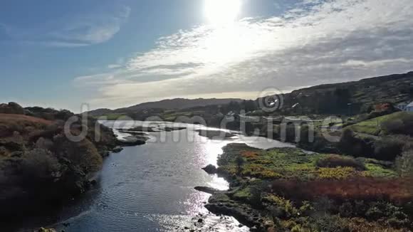 爱尔兰唐加尔县卡里克河峡谷和瀑布视频的预览图