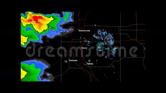 1999摩尔桥溪俄克拉荷马龙卷风天气雷达视频的预览图