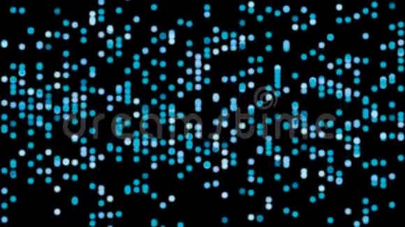 蓝色科技闪亮的圆圈马赛克视频动画视频的预览图