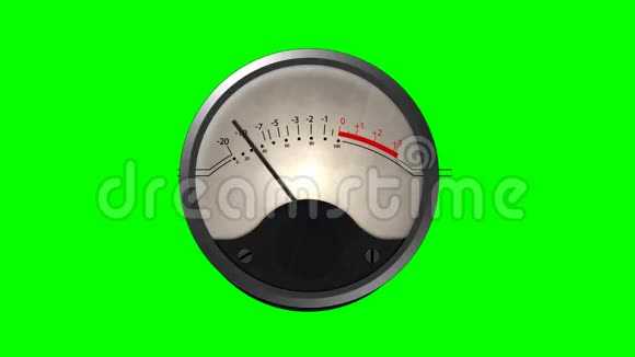 绿色屏幕背景下的机器气压计刻度视频的预览图