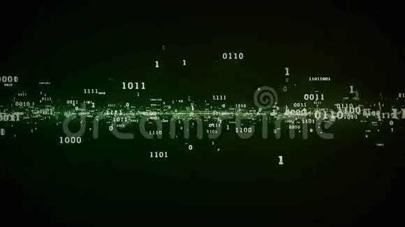 二进制比特和字节绿色视频的预览图