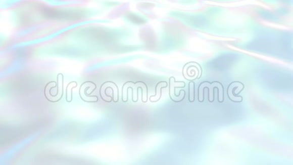 波浪表面的4K三维动画形成涟漪如流体表面和褶皱如组织白色珍珠般的丝质视频的预览图