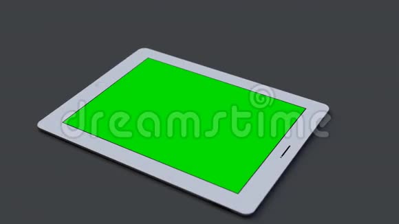 有绿色屏幕的平板电脑视频的预览图