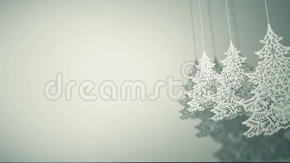 摇摆圣诞树纸装饰视频的预览图