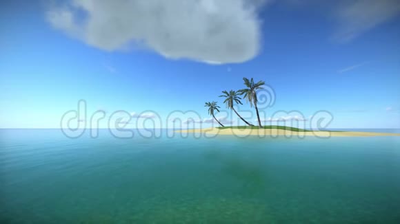 夏天的孤独热带岛屿视频的预览图