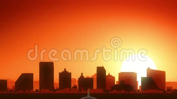 美国新泽西州大西洋城空中日出起飞视频的预览图