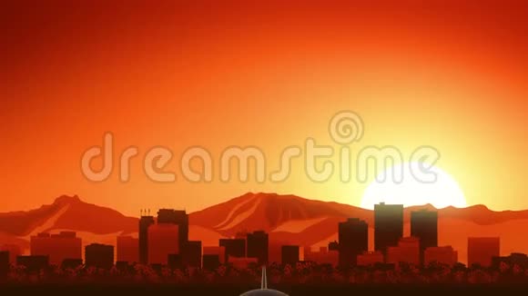 阿拉斯加锚地美国天空日出起飞视频的预览图