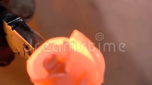 细节锻造玫瑰花朵让红色变热视频的预览图