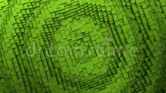 许多绿色方块的数码背景视频的预览图