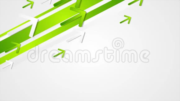绿色抽象技术几何视频动画箭头视频的预览图