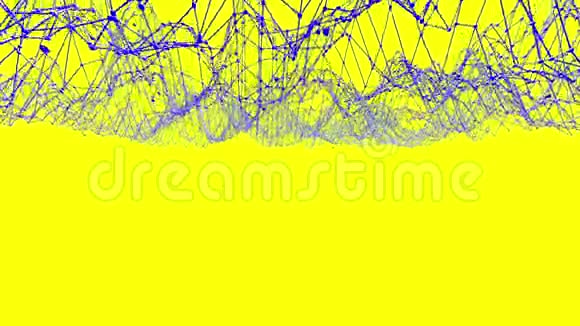 黄色低聚背景振荡抽象低聚表面作为迷幻背景在时尚低聚设计视频的预览图