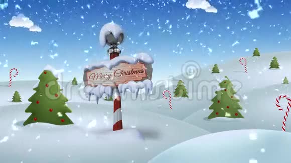 北极圣诞快乐4K循环视频的预览图