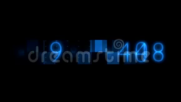 蓝色数字序列背景动画视频的预览图