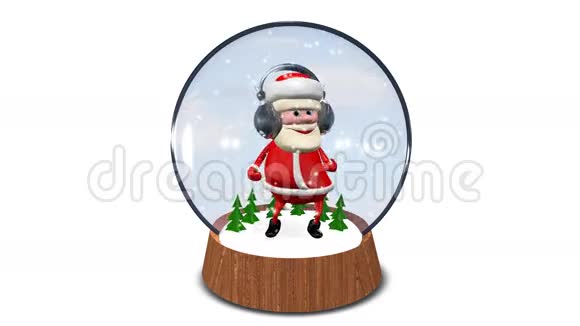在玻璃球体里跳舞圣诞老人视频的预览图