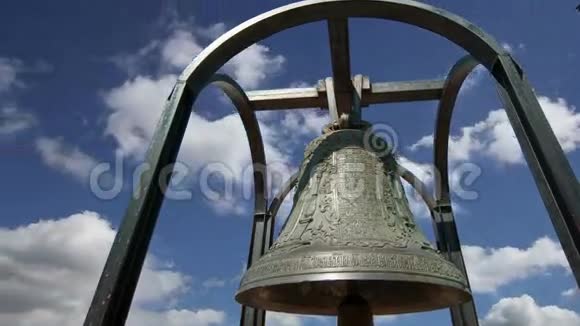 东正教的钟声俄罗斯莫斯科周边地区Istra镇新耶路撒冷视频的预览图