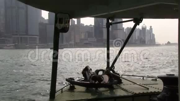 香港渡轮正面的景观视频的预览图