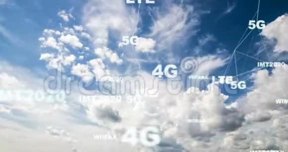 电脑生成5G连接技术动画阿尔法通道视频的预览图