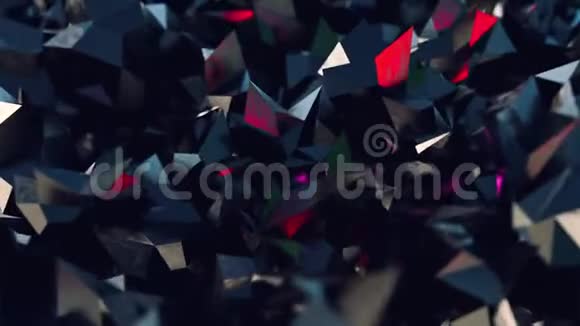 红宝石和宝石设计中玻璃和晶体的抽象化背景视频的预览图