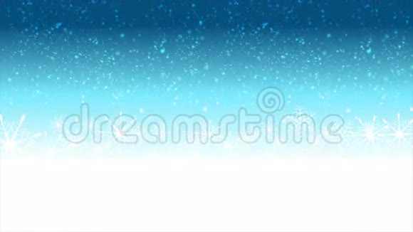 带有雪花和蓝色标签的圣诞视频动画视频的预览图