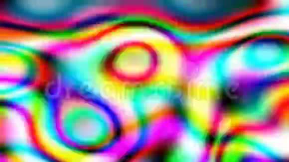 抽象模糊快速电影彩虹全息多色背景波纹波状表面视频的预览图