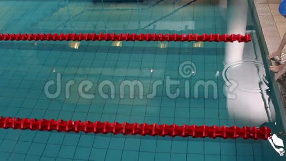 适合女游泳运动员潜水到游泳池视频的预览图