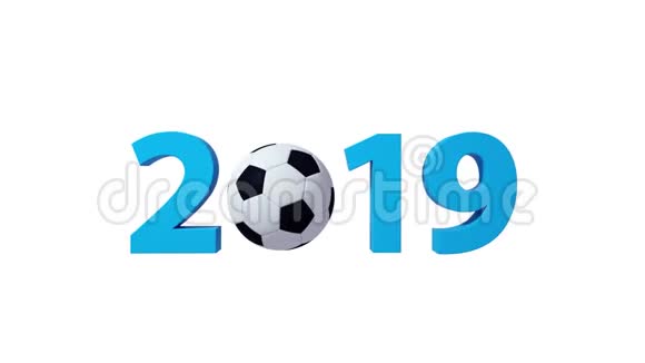 足球2019年白色背景设计背景视频的预览图
